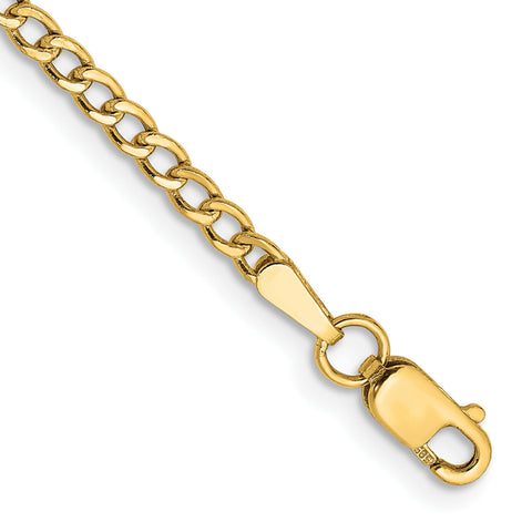 Gold (10K & 14K) Semi-Solid Curb Link Chain
