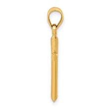 10k Polished Solid Cross Pendant