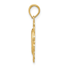 10k Oval Miraculous Medal with Scalloped Border Pendant