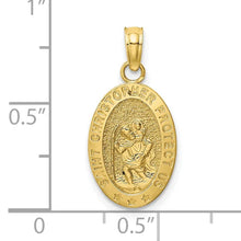 10k Oval Saint Christopher Medal Pendant