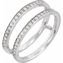 14K White Gold 1/5 CTW Lab Grown Diamond Ring Guard
