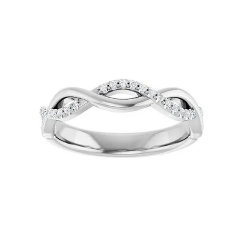 14K White Gold 1/8 CTW Lab-Grown Diamond Anniversary Band