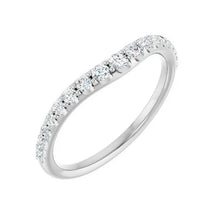 14K White Gold 1/3 CTW Lab-Grown Diamond Graduated Contour Band