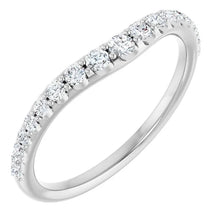 14K White Gold 1/3 CTW Lab-Grown Diamond Graduated Contour Band