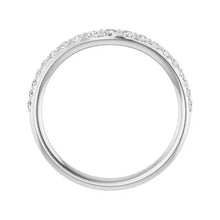 14K White Gold 1/3 CTW Lab-Grown Diamond Graduated Contour Band