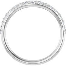 14K White Gold 1/3 CTW Lab-Grown Diamond Graduated Contour Band