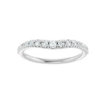 14K White Gold 1/3 CTW Lab-Grown Diamond Graduated Contour Band