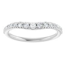 14K White Gold 1/3 CTW Lab-Grown Diamond Graduated Contour Band