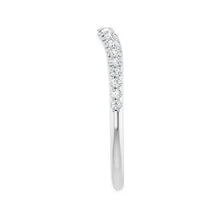 14K White Gold 1/3 CTW Lab-Grown Diamond Graduated Contour Band