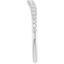 14K White Gold 1/3 CTW Lab-Grown Diamond Graduated Contour Band