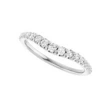 14K White Gold 1/3 CTW Lab-Grown Diamond Graduated Contour Band