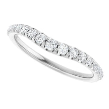 14K White Gold 1/3 CTW Lab-Grown Diamond Graduated Contour Band