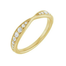 14K Yellow Gold 1/4 CTW Lab-Grown Diamond Contour Band