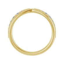 14K Yellow Gold 1/4 CTW Lab-Grown Diamond Contour Band