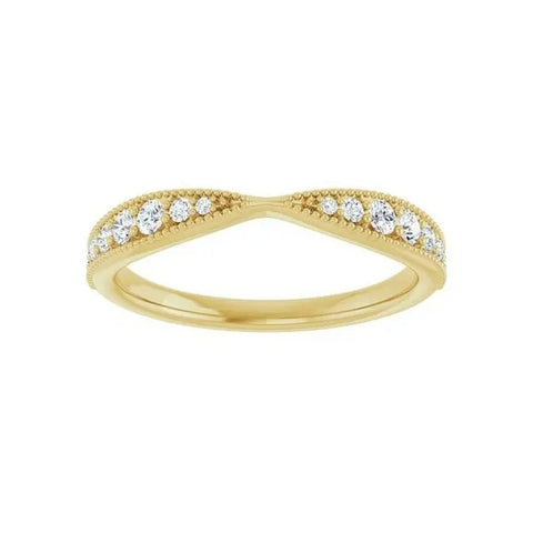 14K Yellow Gold 1/4 CTW Lab-Grown Diamond Contour Band