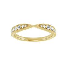 14K Yellow Gold 1/4 CTW Lab-Grown Diamond Contour Band