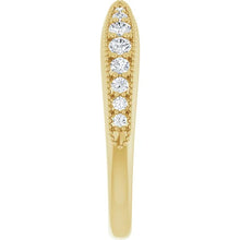 14K Yellow Gold 1/4 CTW Lab-Grown Diamond Contour Band
