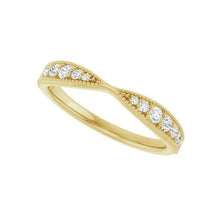 14K Yellow Gold 1/4 CTW Lab-Grown Diamond Contour Band