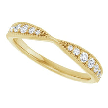 14K Yellow Gold 1/4 CTW Lab-Grown Diamond Contour Band