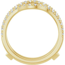 14K Yellow Gold 1/2 CTW Lab-Grown Diamond French-Set Ring Guard