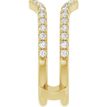 14K Yellow Gold 1/2 CTW Lab-Grown Diamond French-Set Ring Guard