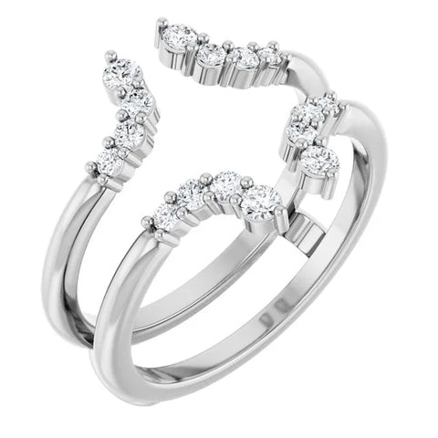 14K White Gold 1/3 CTW Lab-Grown Diamond Ring Guard
