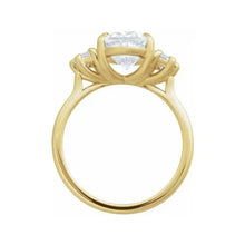14K Yellow Gold 1 1/3 CTW Lab-Grown Diamond Three-Stone Engagement Ring
