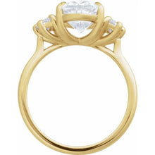 14K Yellow Gold 1 1/3 CTW Lab-Grown Diamond Three-Stone Engagement Ring