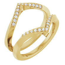14K Yellow Gold 1/6 CTW Lab-Grown Diamond Ring Guard