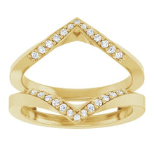 14K Yellow Gold 1/6 CTW Lab-Grown Diamond Ring Guard