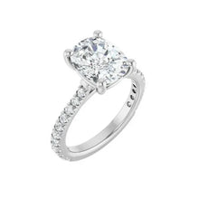 14K White Gold 4 3/8 CTW Lab-Grown Diamond Engagement Ring