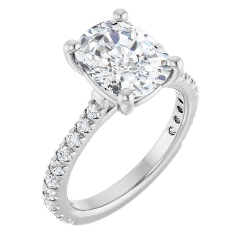 14K White Gold 4 3/8 CTW Lab-Grown Diamond Engagement Ring