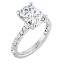 14K White Gold 4 3/8 CTW Lab-Grown Diamond Engagement Ring