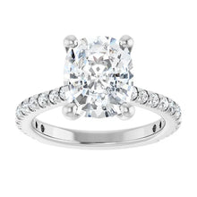 14K White Gold 4 3/8 CTW Lab-Grown Diamond Engagement Ring