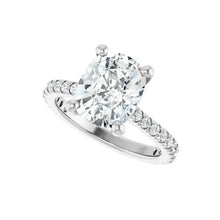 14K White Gold 4 3/8 CTW Lab-Grown Diamond Engagement Ring