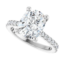 14K White Gold 4 3/8 CTW Lab-Grown Diamond Engagement Ring
