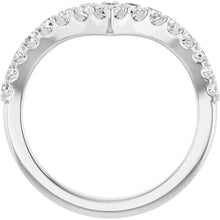 14K White Gold 1/2 CTW Lab-Grown Diamond Contour Band