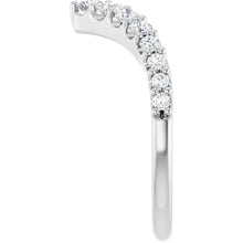 14K White Gold 1/2 CTW Lab-Grown Diamond Contour Band
