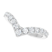 14K White Gold 1/2 CTW Lab-Grown Diamond Contour Band
