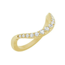 14K Yellow Gold 1/5 CTW Lab-Grown Diamond Contour Band