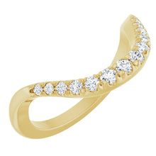 14K Yellow Gold 1/5 CTW Lab-Grown Diamond Contour Band