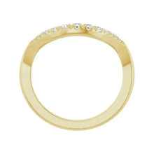 14K Yellow Gold 1/5 CTW Lab-Grown Diamond Contour Band