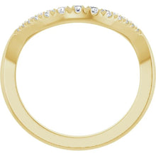 14K Yellow Gold 1/5 CTW Lab-Grown Diamond Contour Band
