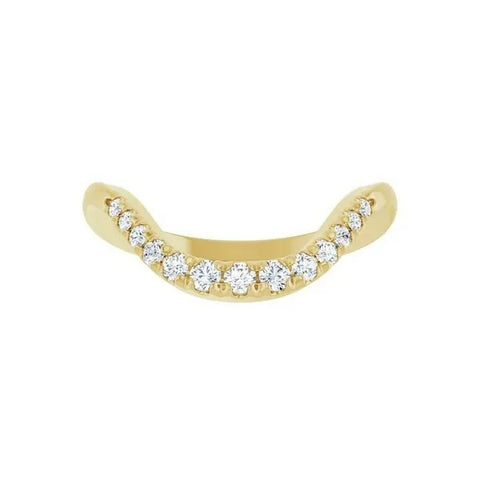 14K Yellow Gold 1/5 CTW Lab-Grown Diamond Contour Band