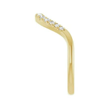 14K Yellow Gold 1/5 CTW Lab-Grown Diamond Contour Band