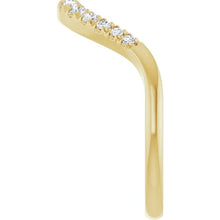 14K Yellow Gold 1/5 CTW Lab-Grown Diamond Contour Band