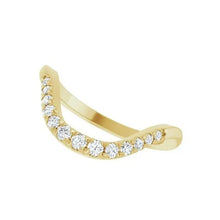 14K Yellow Gold 1/5 CTW Lab-Grown Diamond Contour Band