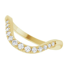 14K Yellow Gold 1/5 CTW Lab-Grown Diamond Contour Band