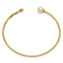 Herco 14K Polished Diamond and Freshwater Cultured Pearl Cuff Bracelet