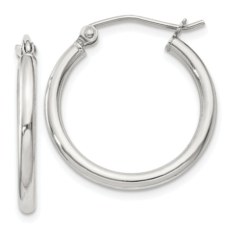 Sterling Silver 2.0mm Hoop Earrings